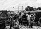 Cleanup  A group of Haitians working to clean up the devastating earthquake of Jan 2010.  This clean up site was part of a USAID cash for work Program, Haiti Recovery Initiative (HRI), being run by DAI. : Haiti, Posted