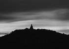 Buddha on the Hill  The big Buddha statue near Patong on the island of Phuket. : BW, Thailand